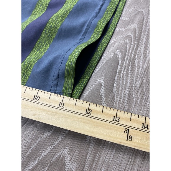 Prana Men's Drawstring Swim Surf Board Shorts Blue Green Size 32 - Picture 6 of 9